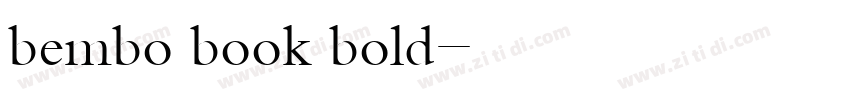 bembo book bold字体转换